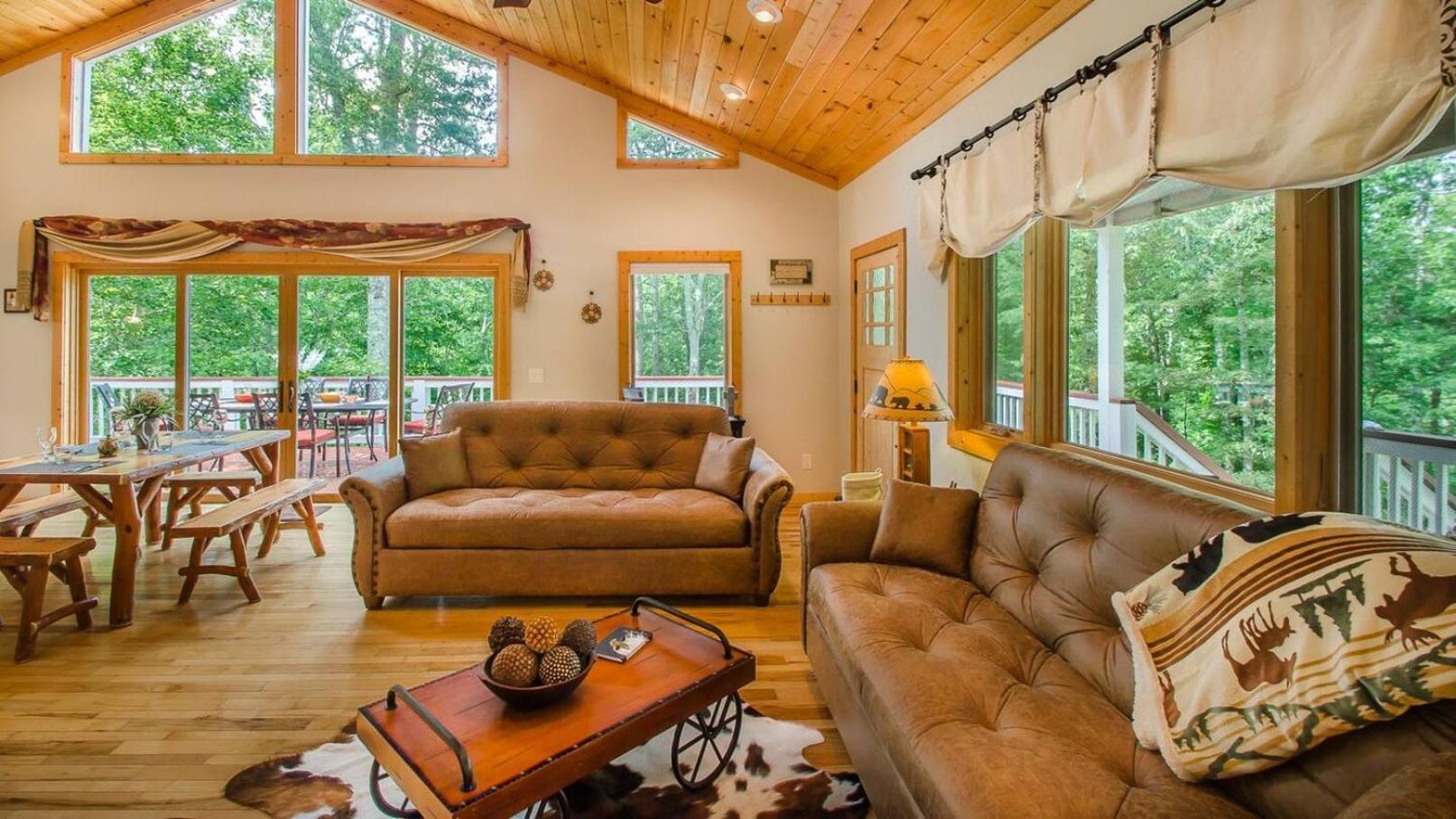 Serene Mountain And Sunset Views 3Bd Cabin Franklin Bagian luar foto